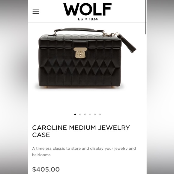 WOLF Jewelry Wolf Caroline Medium Jewelry Box Case Black Poshmark